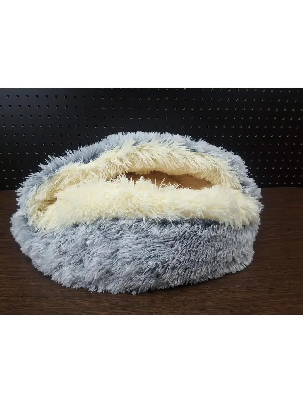 Cozy Plush Pet Bed Cave - Soft & Stylish Hideaway - Small